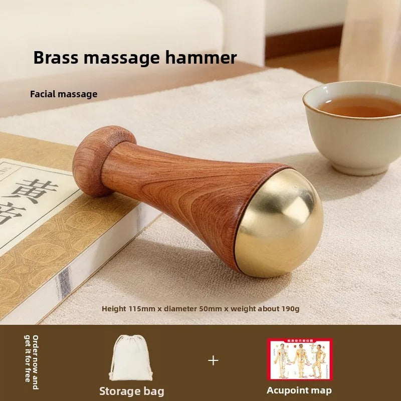 Kansa Massager for Face & Body – Natural Ayurvedic Bronze Massage Tool