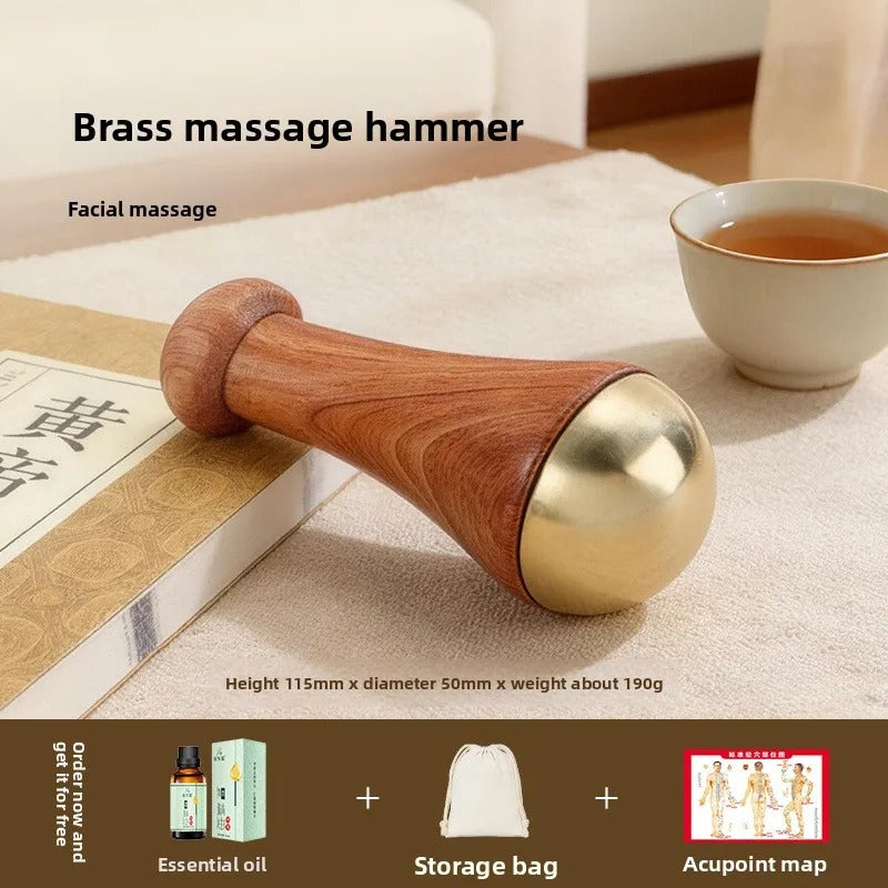 Kansa Massager for Face & Body – Natural Ayurvedic Bronze Massage Tool